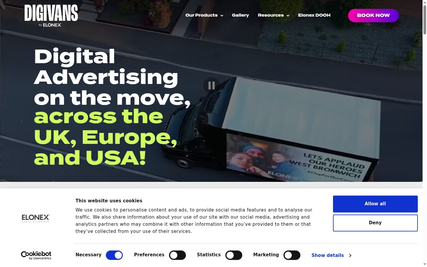 Sutikimo reklamjuostės, rodytos prieš bet kokią sąveiką, ekrano kopija