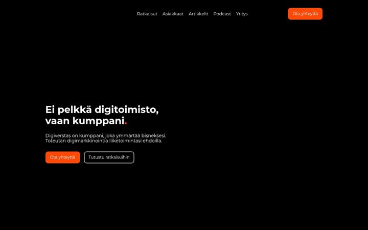 Screenshot of digiverstas.fi