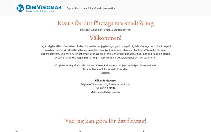 Skærmbillede af digivision.se