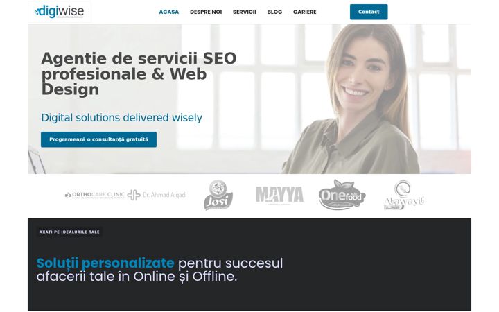 Skärmbild av digiwise.ro