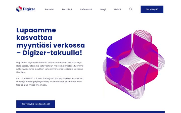 Screenshot of digizer.fi