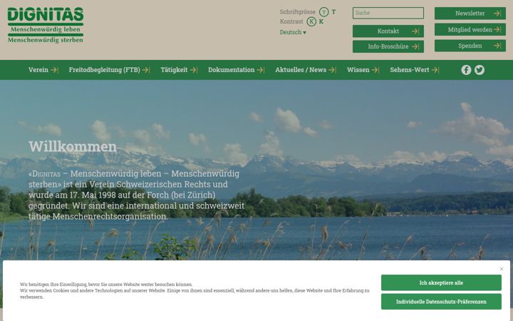 Screenshot of dignitas.ch