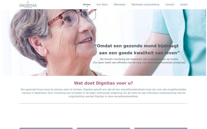Zrzut ekranu dignitasmondzorg.nl