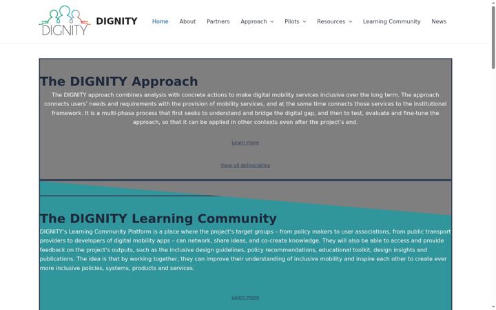 Screenshot of dignity-project.eu