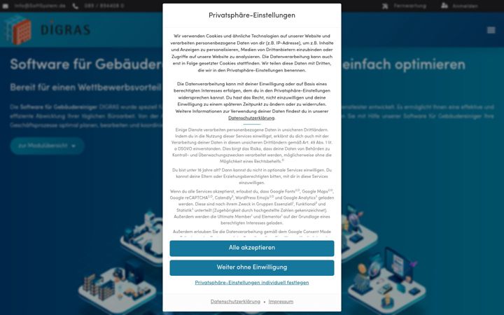 Screenshot of digras.de