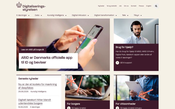Screenshot of digst.dk