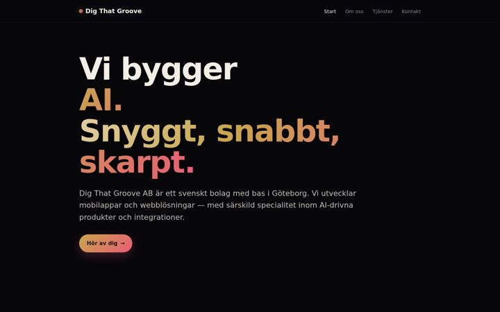 Skærmbillede af digthatgroove.se