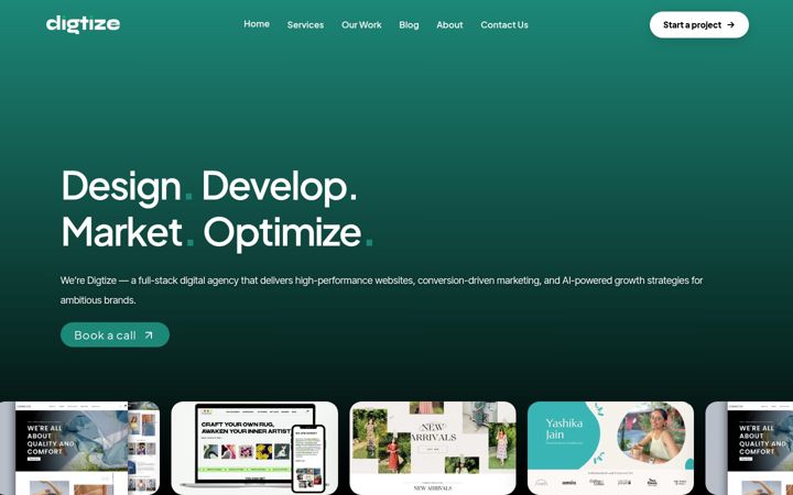 Screenshot of digtize.com