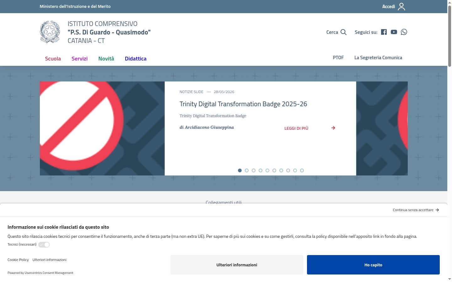 Screenshot of the consent banner shown before any interaction