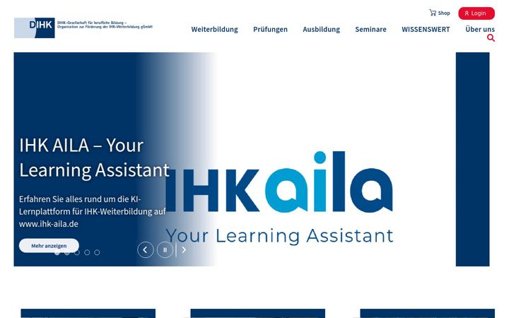 Screenshot of dihk-bildungs-gmbh.de