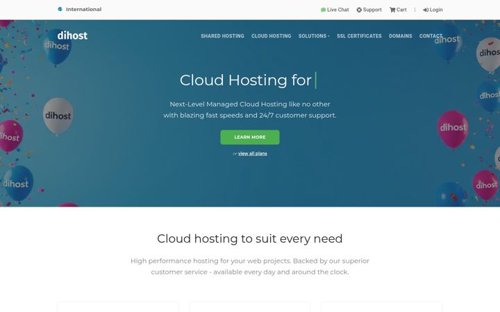 Screenshot of dihost.com