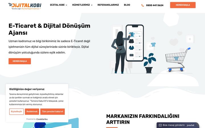 Екранна снимка на dijitalkobi.com.tr