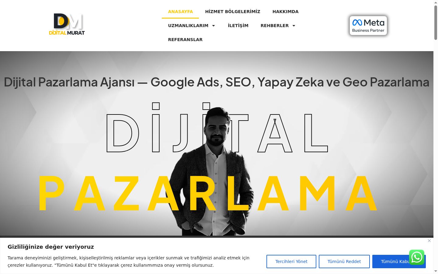 Screenshot van de toestemmingsbanner zoals getoond vóór enige interactie