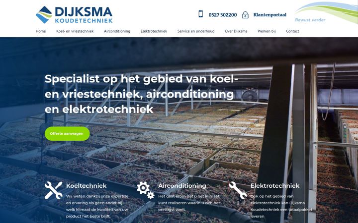 Ekrānuzņēmums no dijksma.nl