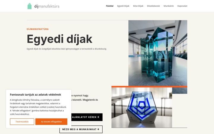 Screenshot of dijmanufaktura.hu