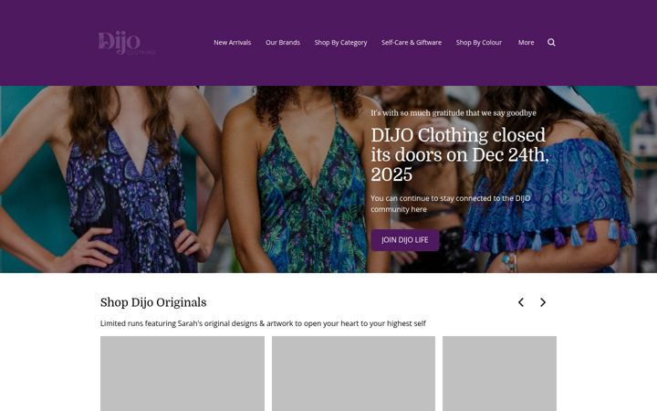 Skærmbillede af dijoclothing.com.au