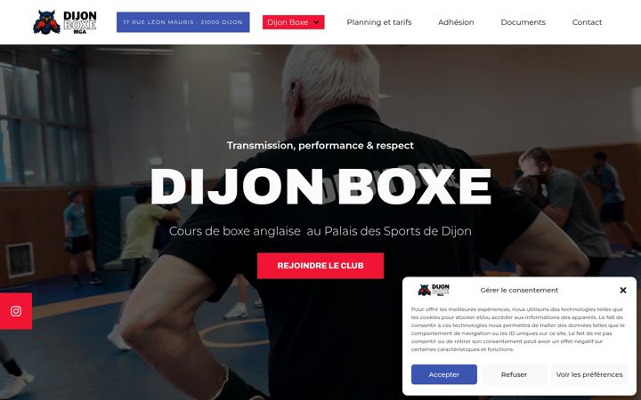 Screenshot of dijonboxe.com