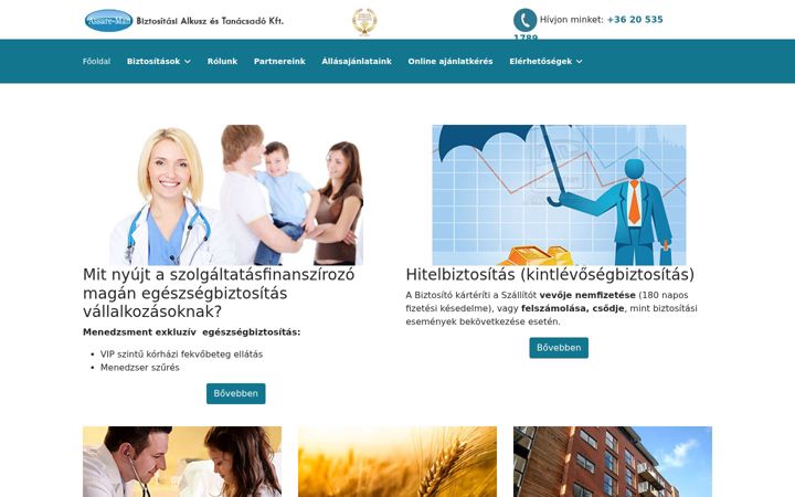 Screenshot of dijtamogatottallatbiztositas.hu