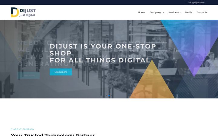 Screenshot of dijust.com