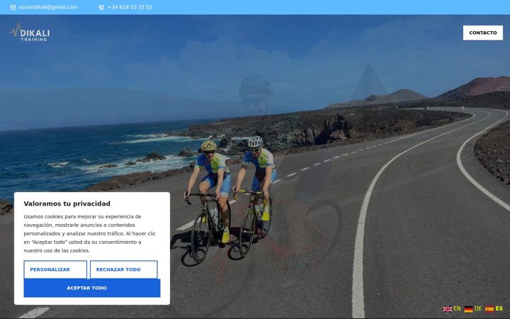Screenshot of dikali-training.com