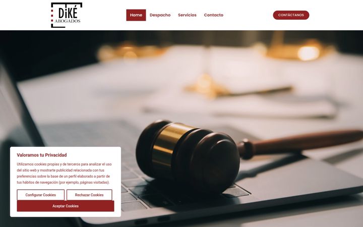 Screenshot of diketenerifeabogados.com