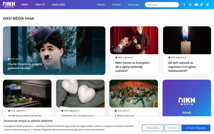 Screenshot of dikhmedia.hu