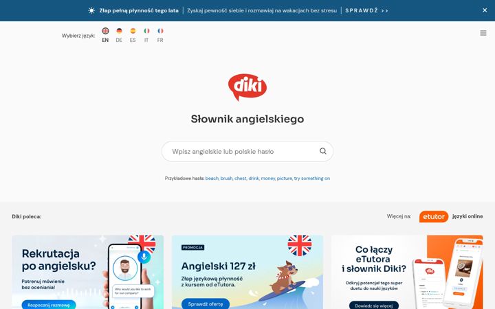 Zrzut ekranu diki.pl