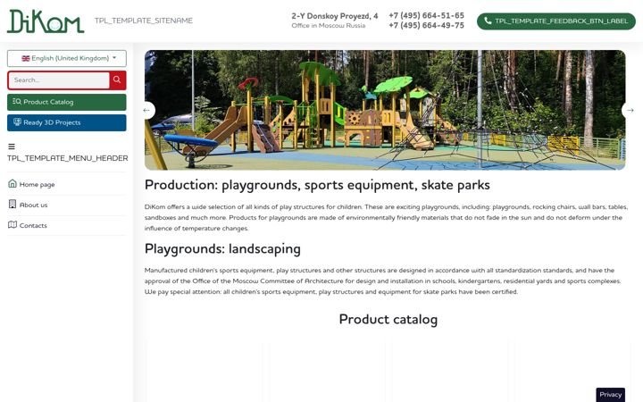 Screenshot of dikom.eu
