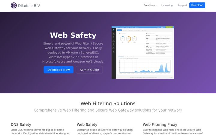 Screenshot of diladele.com