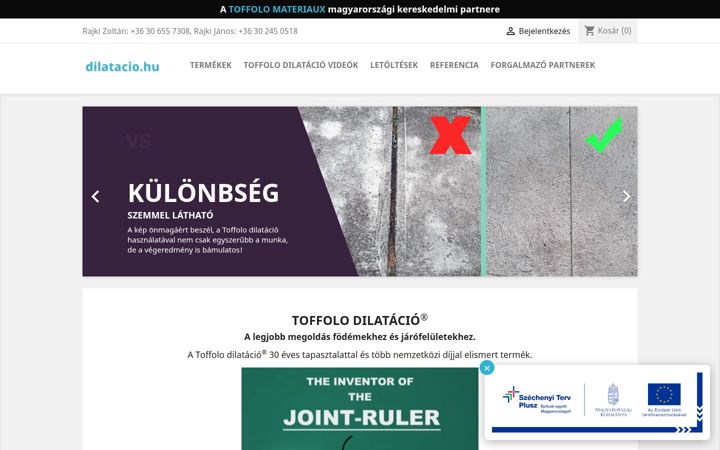 Screenshot of dilatacio.hu