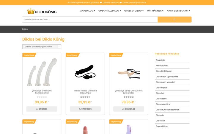 Screenshot of dildo-koenig.de