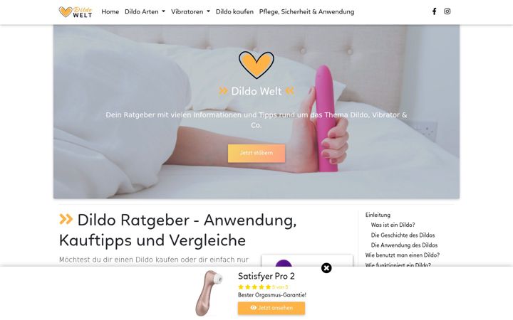 Captură de ecran a dildo-welt.info