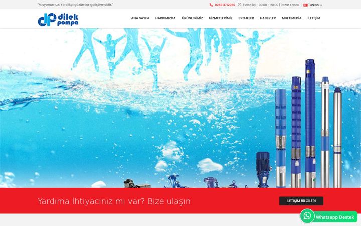 Screenshot of dilekpompa.com