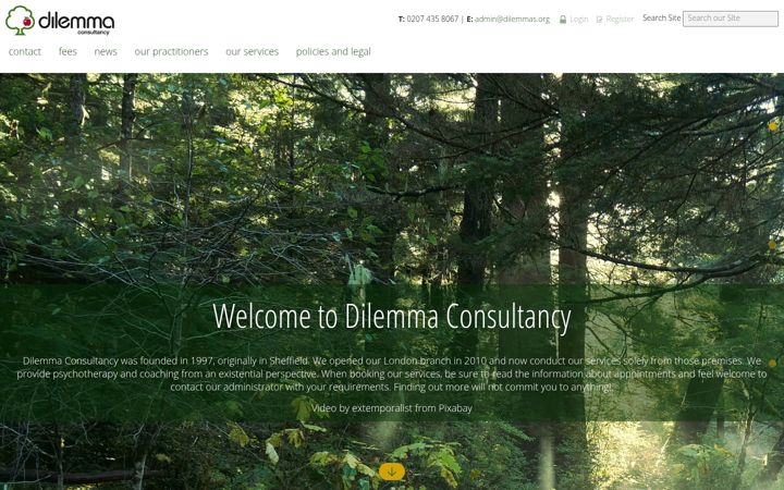 Screenshot of dilemmaconsultancy.org