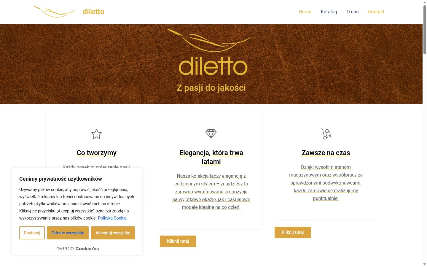 Snimka zaslona bannera za privolu prikazanog prije bilo kakve interakcije