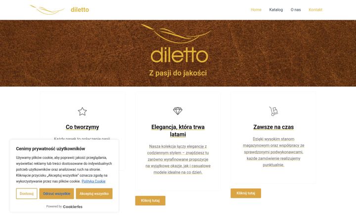 Snimka zaslona za dilettodesign.pl