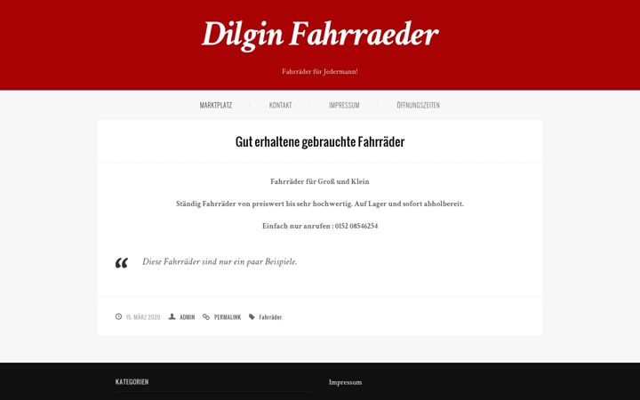 Capture d'écran de dilgin-fahrraeder.de