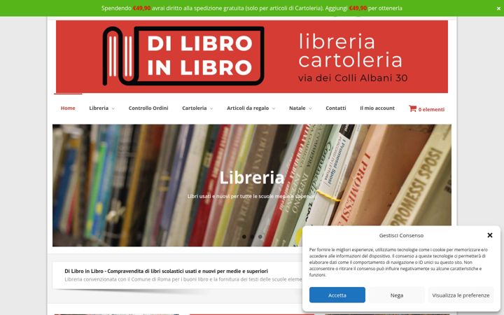 Screenshot of dilibroinlibro.it