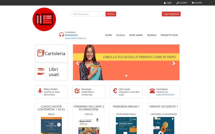 Screenshot of dilibroinlibroshop.it