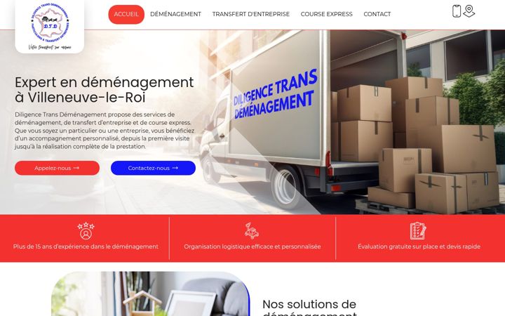 Screenshot van diligencetransdemenagement.fr