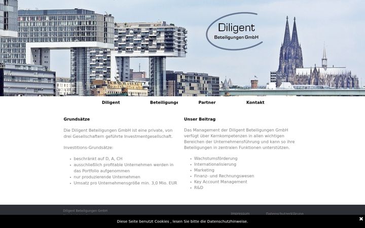 Screenshot of diligent-beteiligungen.com