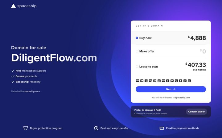 Screenshot of diligentflow.com