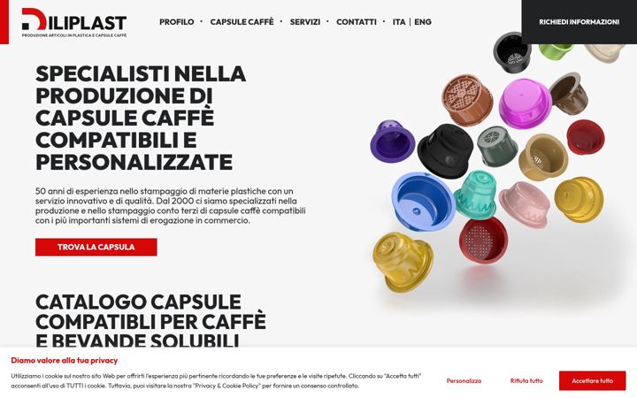 Snímek obrazovky diliplast.it