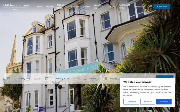 Skärmbild av dilkhusahotelilfracombe.co.uk