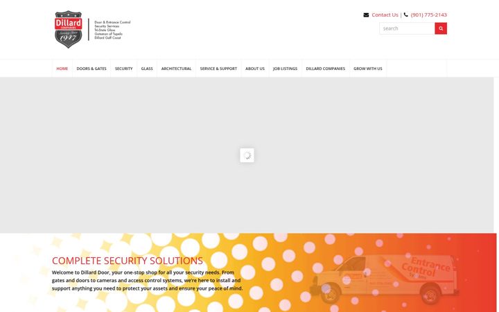 Screenshot of dillarddoor.com