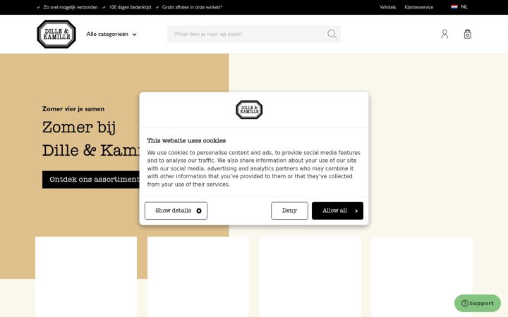 Screenshot of dille-kamille.nl