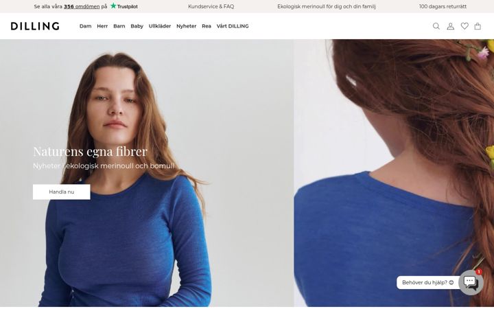 Skærmbillede af dilling.se