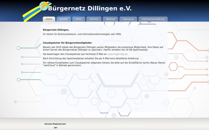 Skärmbild av dillingen.de