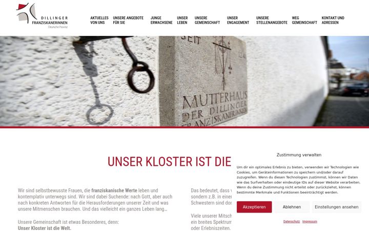 Capture d'écran de dillinger-franziskanerinnen-deutsche-provinz.de