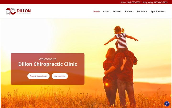 Screenshot of dillonchiroclinic.com